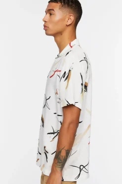 Abstract Paint Stroke Print Shirt