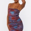 Abstract Print Bodycon Mini Dress