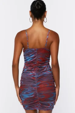 Abstract Print Bodycon Mini Dress