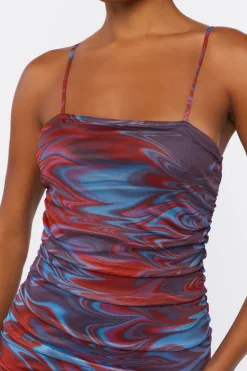 Abstract Print Bodycon Mini Dress