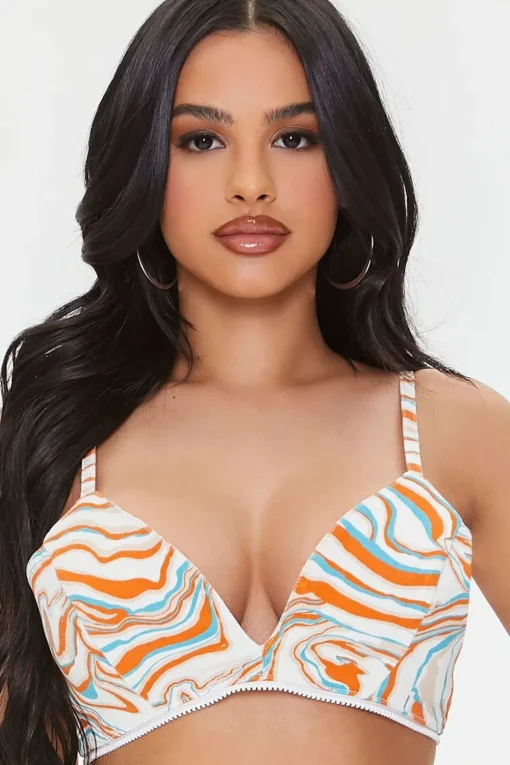 Abstract Print Crop Top
