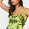 Abstract Print Handkerchief Cami