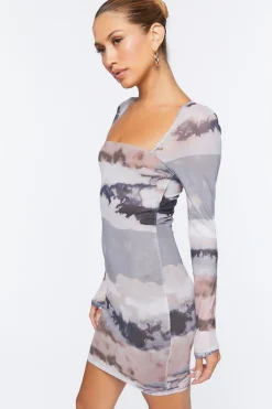 Abstract Print Mini Dress