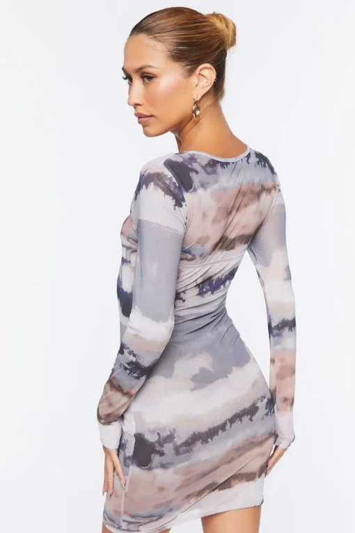 Abstract Print Mini Dress