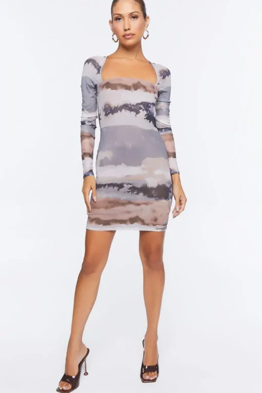 Abstract Print Mini Dress