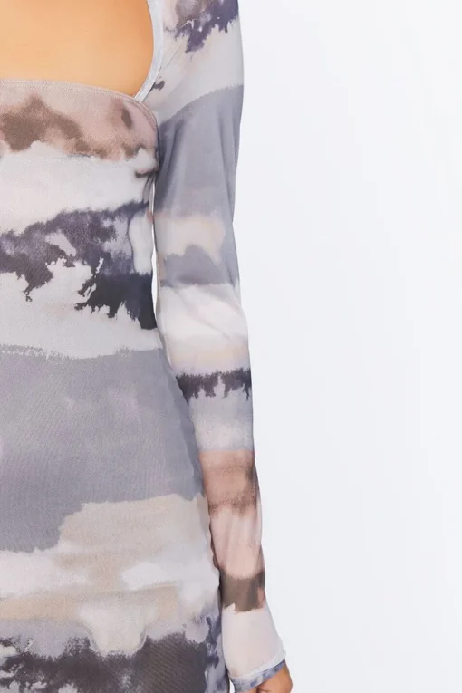 Abstract Print Mini Dress
