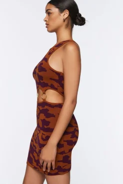 Abstract Print Mini Sweater Dress