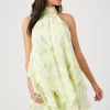 Abstract Print Swing Mini Dress