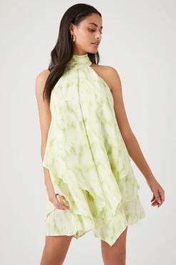 Abstract Print Swing Mini Dress