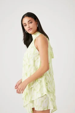 Abstract Print Swing Mini Dress