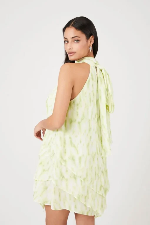 Abstract Print Swing Mini Dress