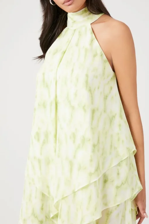 Abstract Print Swing Mini Dress