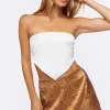 Abstract Print Tulip-Hem Mini Skirt
