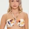 Abstract Print Underwire Bikini Top