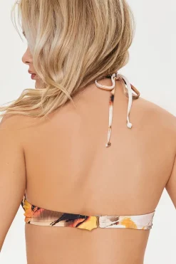 Abstract Print Underwire Bikini Top