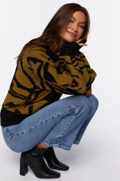 Abstract Striped Sweater