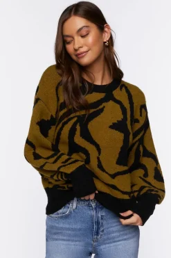 Abstract Striped Sweater