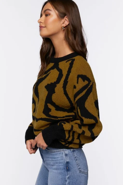 Abstract Striped Sweater
