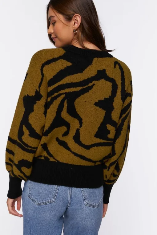 Abstract Striped Sweater