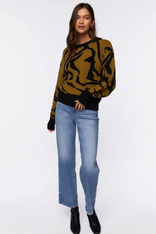Abstract Striped Sweater