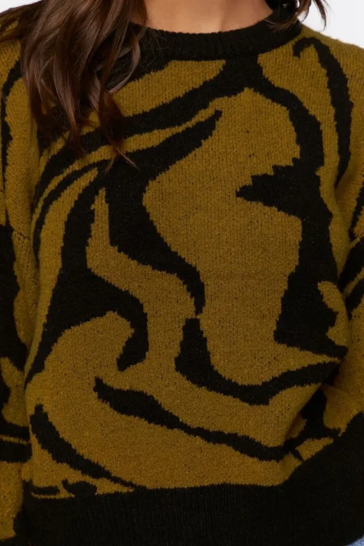 Abstract Striped Sweater