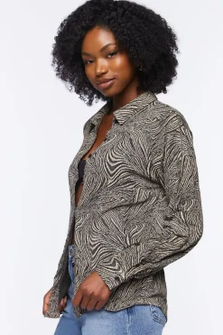 Abstract Zebra Print Shirt