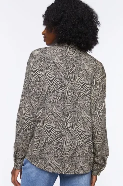 Abstract Zebra Print Shirt