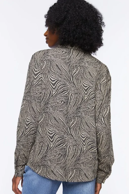 Abstract Zebra Print Shirt