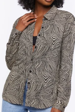 Abstract Zebra Print Shirt
