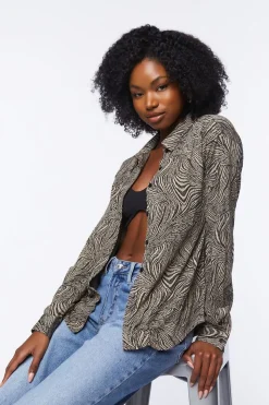 Abstract Zebra Print Shirt