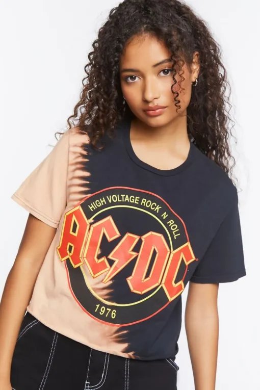 Acdc Graphic Cropped Tee