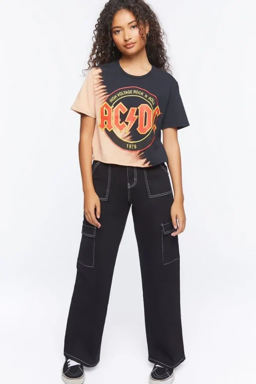Acdc Graphic Cropped Tee