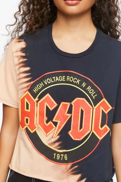 Acdc Graphic Cropped Tee