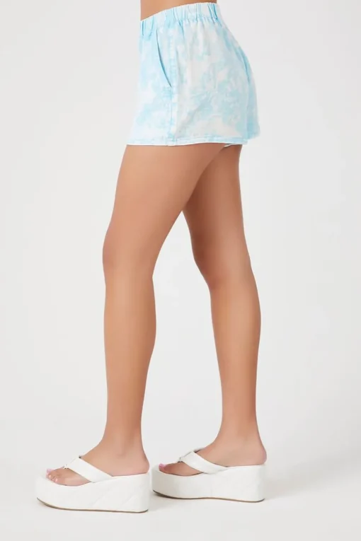 Acid Wash Chambray Shorts