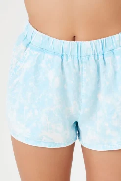 Acid Wash Chambray Shorts