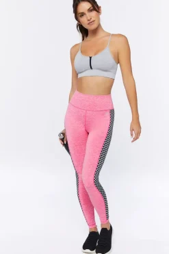 Active Checkered-Trim Leggings