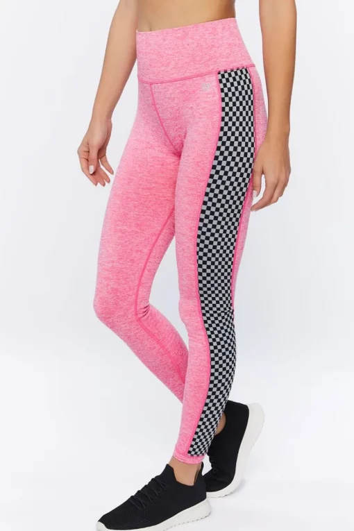 Active Checkered-Trim Leggings