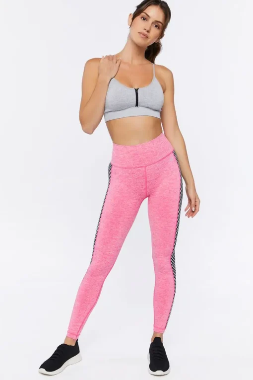 Active Checkered-Trim Leggings