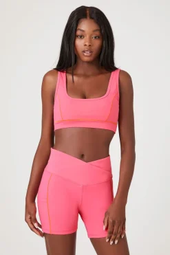 Active Contrast-Seam Biker Shorts