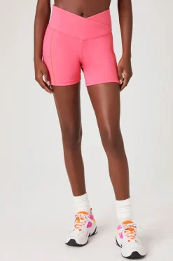 Active Contrast-Seam Biker Shorts