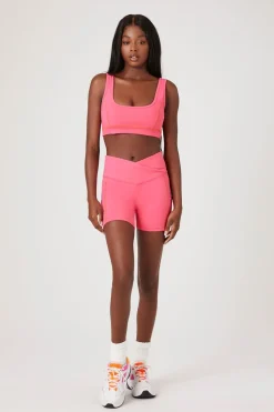 Active Contrast-Seam Biker Shorts