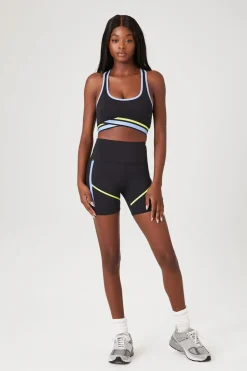 Active Contrast-Trim Biker Shorts