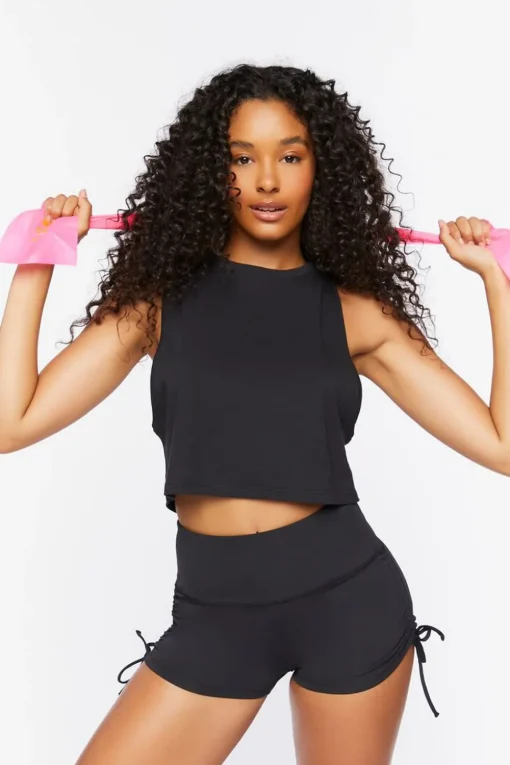 Active Crew Neck Crop Top