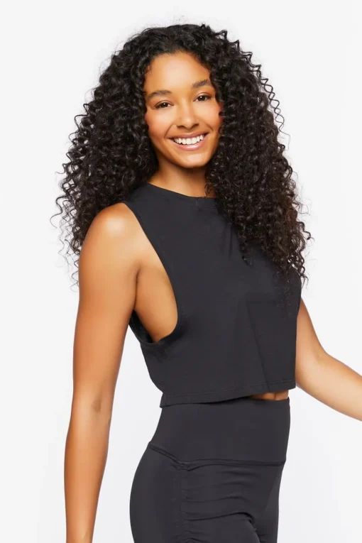 Active Crew Neck Crop Top