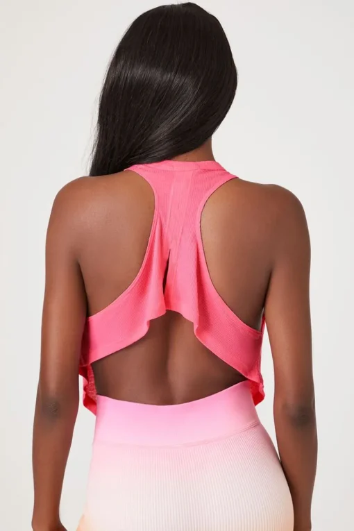 Active Cropped Racerback Tank Top