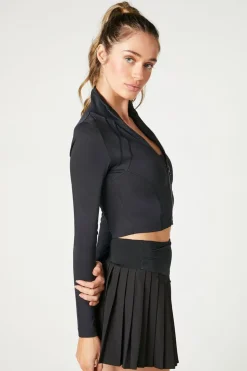 Active Cropped Zip-Up Jacket