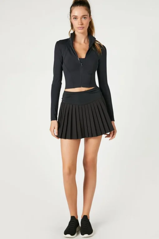 Active Cropped Zip-Up Jacket