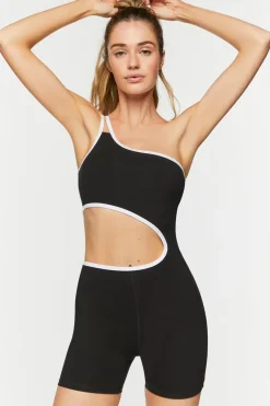 Active Cutout One-Shoulder Romper