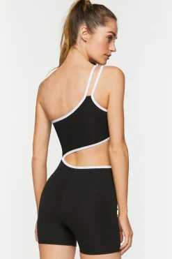 Active Cutout One-Shoulder Romper