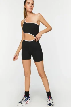 Active Cutout One-Shoulder Romper